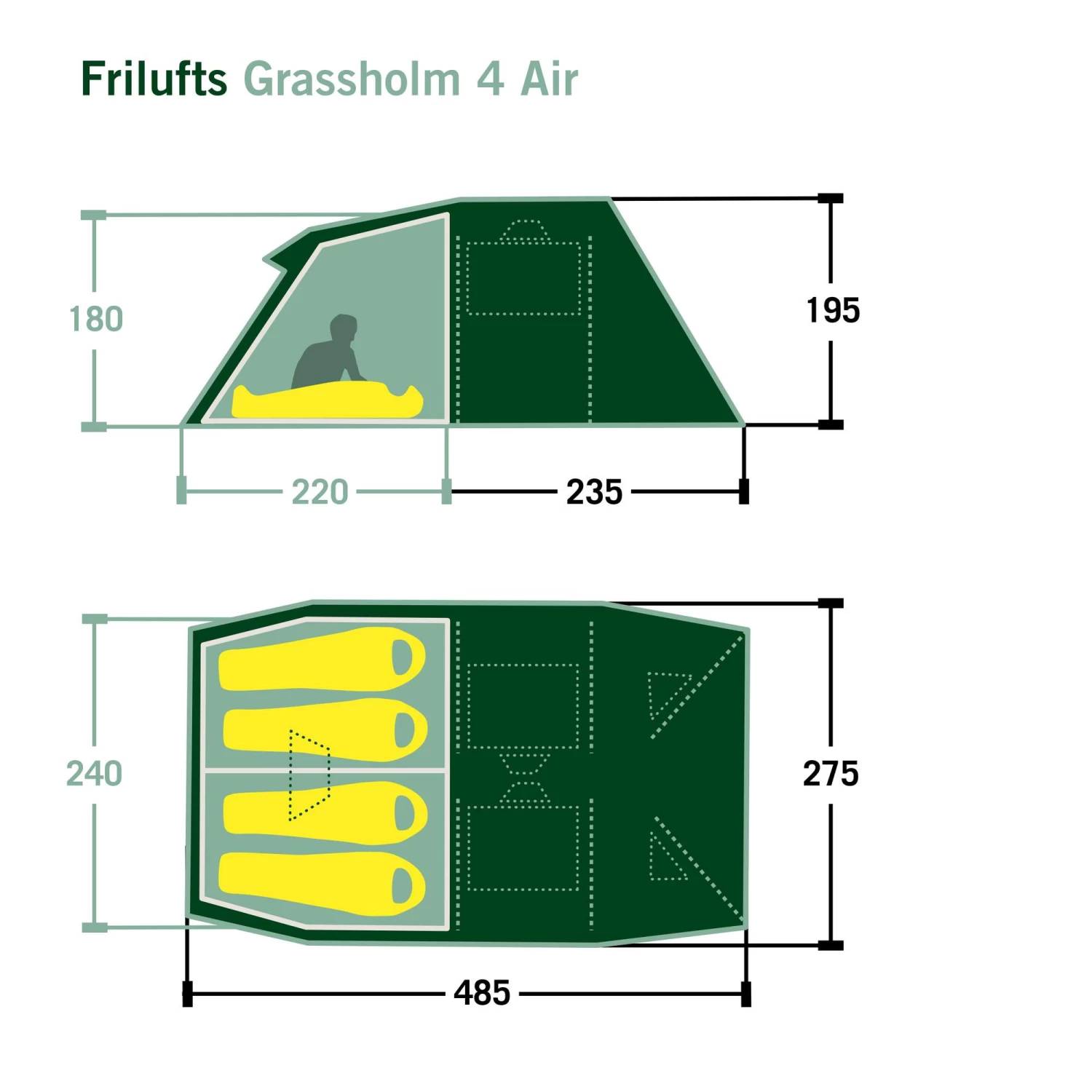 FRILUFTS GRASSHOLM 4 AIR - Familienzelt 2 FRILUFTS GRASSHOLM 4 AIR - Familienzelt – Bild 2